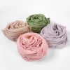 nouveau hijab islamique femme musulman malaisie hijabs flocé bulle mode écharpe hijab pour femmes musulmanes foulard extensible