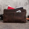 pochette de luxe en cuir de vache pour hommes, pochette pour ipad mini 4 5 6, iphone, portefeuille à la mode, grande capacité, cadeau