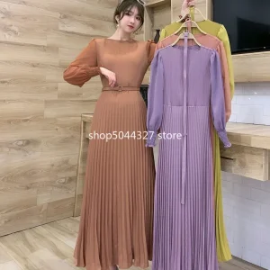 Abaya-Longue robe arabe plissée, élégante, hijab, cardigan, kimono, Mubarak, vêtement éducatif, Eid Ramadan, islamique, djellaba