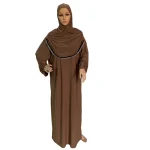 H118 taille libre robe musulmane avec hijab attaché prier khimar caftan burqa abaya robe hijab moyen-orient vêtements