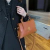 sac à main à bandoulière pour femmes, messager de couleur unie, petit sac carré fait à la main, ensemble de matériel de bricolage personnalisé pour sac de couture à la main