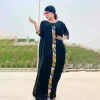 ensemble de 3 pièces style boho, ample, couleur unie, manches trois quarts, longues robes africaines, kaftan, dubaï, abaya, hijab, musulman