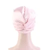mode musulman soie turban pour cheveux femmes enveloppement tête casquettes dame chapeau de couchage femme hairloss chimio inde chapeau satin turbante mujer
