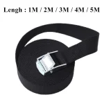 Nouveau 1M/2M/3M/4M/5M boucle noire ceinture d&rsquo;arrimage sangles de chargement pour voiture moto vélo boucle en métal corde de remorquage ceinture à cliquet solide