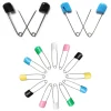 Épingles de sûreté pour bébé, 50 pièces, épingles à couches en plastique pour tissu, épingles de sûreté de couture en acier inoxydable pour quilting, marqueurs de points de tricot