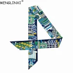 Sac imprimé crème glacée pour femme, foulard skinny, foulards de marque, foulard pour cheveux et cou, serviette de poignet, bandeau de sauna pour femme, nouvelle présidence 2024