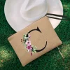 pochette simple en lin pour enterrement de vie de jeune fille, sac de plage, vacances, voyage, cadeau de mariage