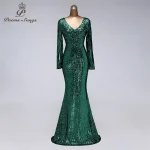 Robe de Soirée à Manches sulfet Paillettes Sculptées, Tenue de Bal Éducative, Nouvelle Collection, 123