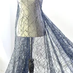 Tissu à paillettes printemps été 3mm, maille de perles, robe de soirée pour femmes, tissu brodé à paillettes