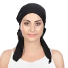 bonnet de chimio pour femmes, foulard musulman pré attaché, turban, couvre chef, bandana, accessoires pour cheveux