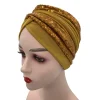 femmes bandeau musulman foulard casquette inde chapeau prêt hijab bonnet turbante mujer été respirant paillettes turban casquette