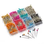 Offre spéciale 100 pièces épingles à coudre 38mm perle tête sphérique punaises droites Quilting broches pour la couture bijoux décor bricolage outils de couture
