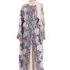 cardigan brodé en maille de dentelle pour femmes musulmanes, kimono à paillettes, abaya, kaftan, robe de dubaï, vêtements du moyen orient, mode d'été