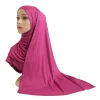 h205 modal coton jersey doux longue écharpe avec strass rectangulaire hijab dame foulard châle femmes bonnet chapeau casquettes