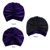 bonnet turban en velours doublé de satin pour femme, enveloppement de sauna doux, chapeau musulman sous hijab, bonnet élastique, turbans torsadés, hiver 2022