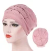 Été mince dentelle turban solide coton intérieur hijab casquettes doux respirant femmes musulmanes turbans envelopper tête hijab sous-écharpe bonnet