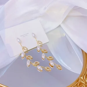 Boucles d&rsquo;oreilles plaquées or véritable 14K, clous d&rsquo;oreilles romantiques et élégants pour femmes, bijoux fins Glamour de qualité supérieure