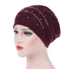 Été mince dentelle turban solide coton intérieur hijab casquettes doux respirant femmes musulmanes turbans envelopper tête hijab sous écharpe bonnet