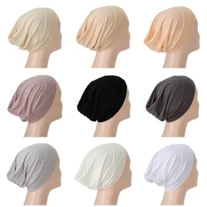 Islamique noir Sport Modal Hijab sous-capuchon Abaya Hijabs pour femme musulman Abayas Jersey Turbans Turban tête instantanée enveloppement femmes casquette