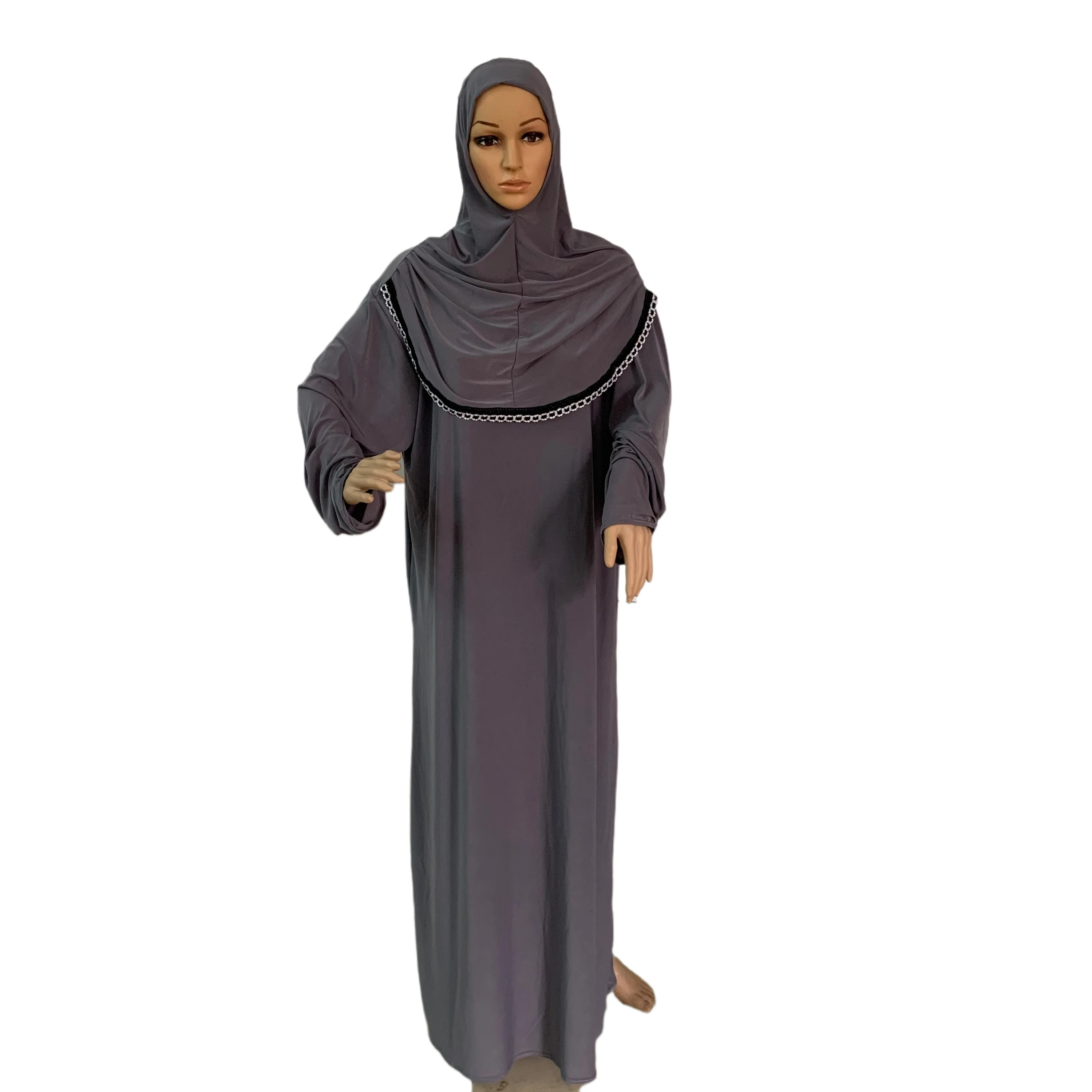 H118 taille libre robe musulmane avec hijab attaché prier khimar caftan burqa abaya robe hijab moyen-orient vêtements