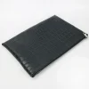 pochette noire personnalisée en cuir véritable pour femme, sac à main enveloppe crocodile en relief, pochette d'affaires élégante, fête, mode