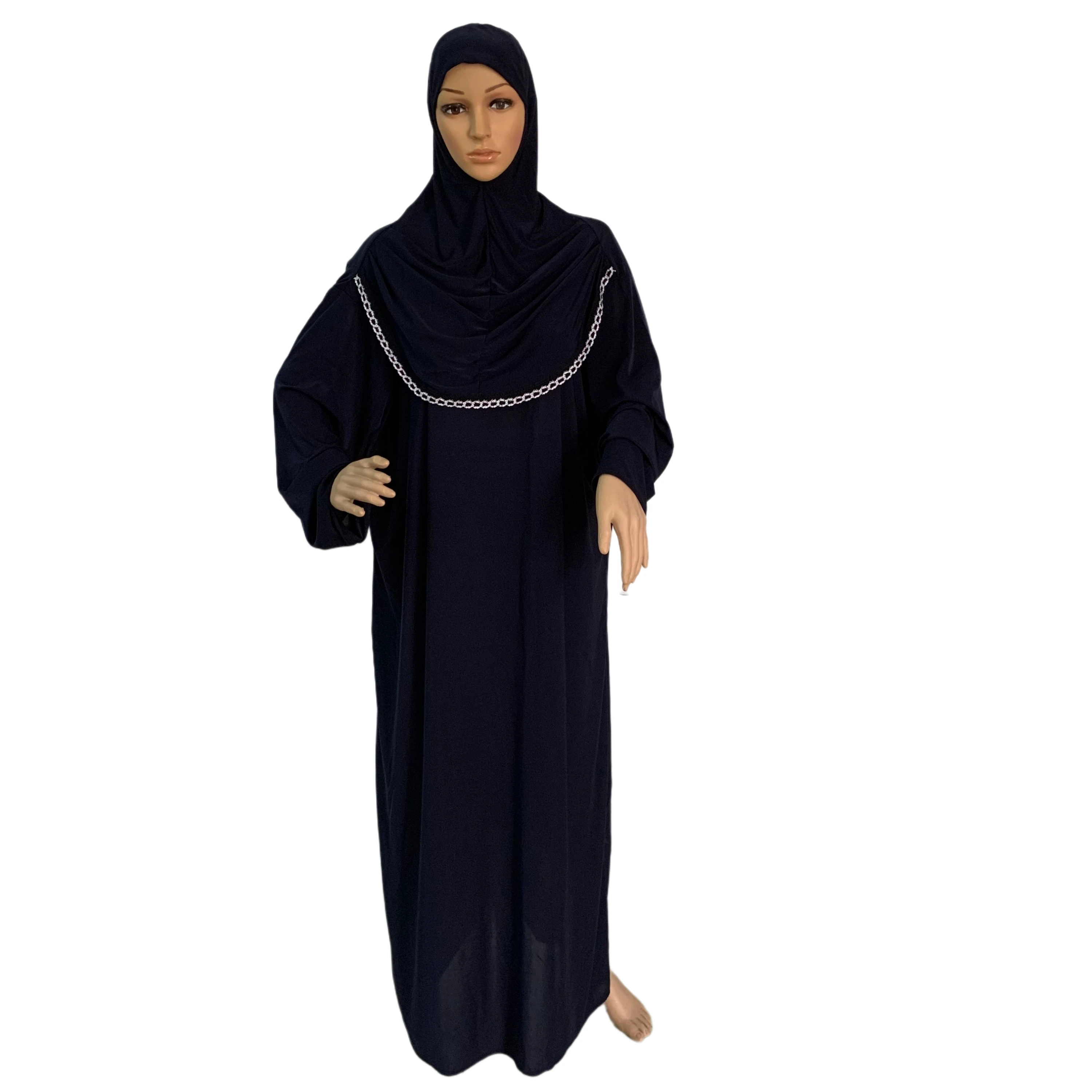 H118 taille libre robe musulmane avec hijab attaché prier khimar caftan burqa abaya robe hijab moyen-orient vêtements