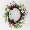 cônes de pin naturel, 10 pièces, pour arbre de noël, guirlande décorative, aiguilles de pin en coton, bricolage, décoration de maison