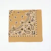 55cm carré écharpe femmes printemps couleur douce blanc bleu purpel kaki paisley coton bandeau hip hop hommes bandana