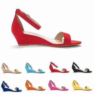 LOSLANDIFEN-Sandales à l’offre elles compensées pour femmes, style simple, décontracté, pointu, Parker, talons hauts, chaussures de travail compensées en velours, 308-3VE LOSLANDIFEN-Sandales à l’offre elles compensées pour femmes, style simple, décontracté, pointu, Parker, talons hauts, chaussures de travail compensées en velours, 308-3VE