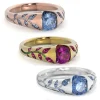 Foydjew bijoux chauds argent/or/or Rose couleur anneaux incrustés de Zircon exquis arbre feuille anneau personnalisé Simple bijoux