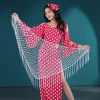 robe baladi éma enne pour femmes, costume de danse du ventre, robe saidi, abaya financièrement, tenue de danse tribale gitane, bandeau à pois