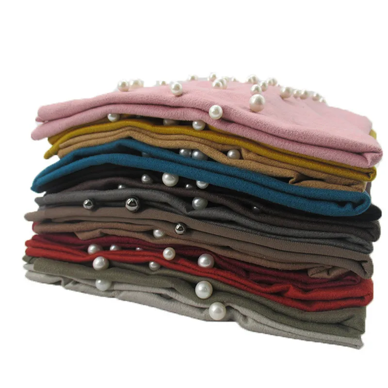 turban en daim torsadé pour femme musulmane, bonnet avec perles en velours, hijab indien, nouvelle collection 2025