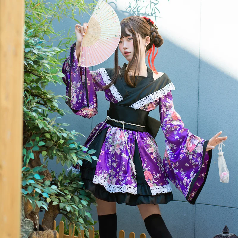 Kimono Yukata en soie pour femmes, nouveau Costume Anime japonais, imprimé traditionnel, Vintage, Original, Robe