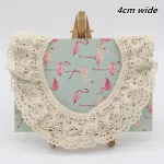 Tissu en dentelle extensible au Crochet en coton Beige, bricolage de vêtements, col, manchette, jupe, garniture d&rsquo;ourlet, bavoir pour animaux de compagnie, Bracelet, accessoires de décoration de couture