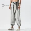 pantalon kimono japonais décontracté pour homme, vêtement traditionnel asiatique, style mistyle brodé, costume harem