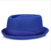 chapeau de paille plat en maille respirante, chapeaux de soleil pliables, casquettes de fête décontractées, fedora, rétro, angleterre, jazz, ander