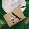 pochette simple en lin pour enterrement de vie de jeune fille, sac de plage, vacances, voyage, cadeau de mariage
