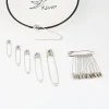 Épingles de sûreté de haute qualité, 50 pièces, accessoires d&rsquo;outils de couture, aiguilles en métal argenté, grande épingle de sûreté, petite broche, accessoires pour vêtements