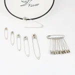 Épingles de sûreté de haute qualité, 50 pièces, accessoires d&rsquo;outils de couture, aiguilles en métal argenté, grande épingle de sûreté, petite broche, accessoires pour vêtements