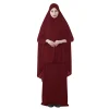 dromiya robe de prière islamique pour femmes musulmanes, hijab ahram, tiens imar abaya, service de culte, vêtements à couverture complète, 2 pièces