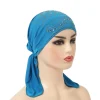 hijab musulman élastique à couverture complète pour femmes, sous écharpe solide, chapeaux intérieurs islamiques, casquettes turban, enveloppement de sauna, bonnet, écharpe, châle, vente au détail