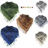 Écharpe de chasse tactique shemagh tactique désert keffiyeh tête cou écharpe arabe enveloppement avec gland 43x43 pouces