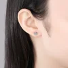 boucles d'oreilles originales en argent sterling 925, créoles en cristal pour femmes, couronne en or rose, cœur, abeille infini, bijoux, 2025