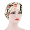 Foulard Turban musulman en coton imprimé pour femmes, Hijab intérieur islamique, couvre-chef arabe, écharpe de tête, accessoires pour cheveux, chapeau