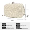 pochette en perles pour femme, sac à main pour femme, sacs à main blancs, sacs de soirée pour fête, mariage, sac initié noir