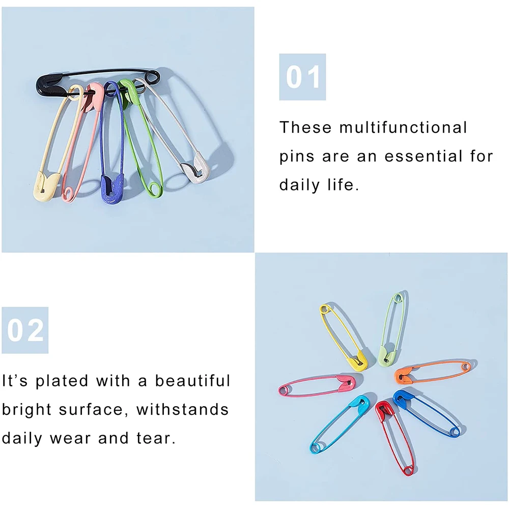 Épingles de sûreté colorées en métal, 30/100 pièces, Clip de fixation pour vêtements, aiguilles pour la couture, Quilting, artisanat, tricot, marqueur de points