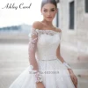 ashley carol robe de bal robe de mariée avec veste semi transparente col bateau appliques ceinture robe de mariée robes de novia
