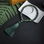 Bracelet Africain Turquoise Islamique Musulman Tasbih pour Homme et Femme, Chapelet de Bénédiction, Bijoux en Pierre Semi-Tank Naturelle, 33 Perles, 8mm