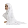 h205 modal coton jersey doux longue écharpe avec strass rectangulaire hijab dame foulard châle femmes bonnet chapeau casquettes