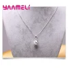 ensemble de bijoux cadeaux élégants pour femmes, en argent sterling 925, pendentif en perles d'eau douce rotatives, collier, boucles d'oreilles huggie